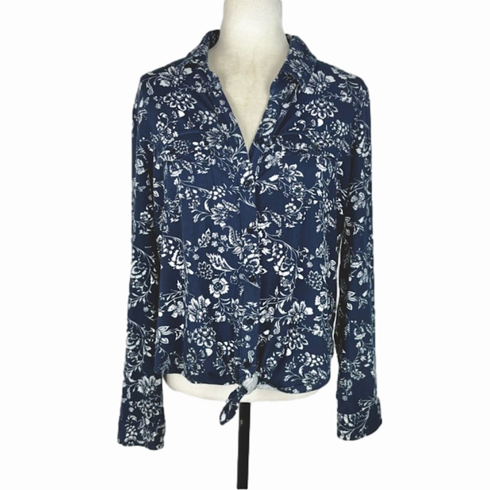 MyStyle navy floral shirt